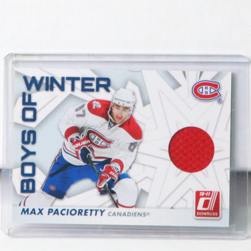 Max Pacioretty Panini Game-Worn Swatch Hockey Card Montreal Canadiens